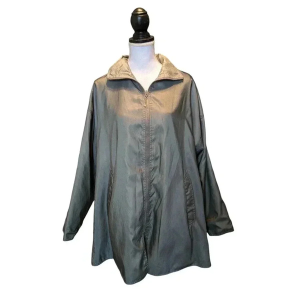 Mycra Pac One Reversible Floral Print Tropical Rain Jacket Full Zip Pockets - Picture 3 of 8